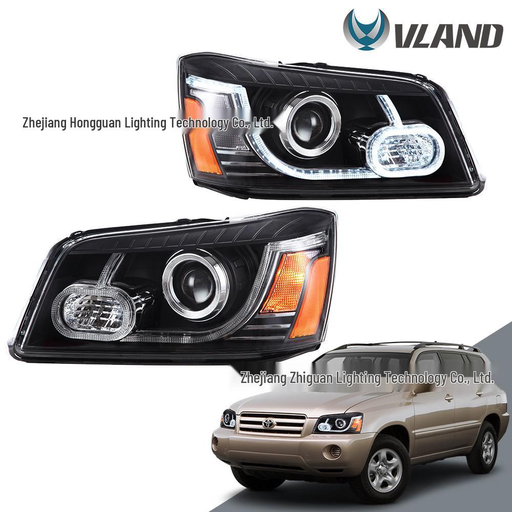 LED Headlight & Daytime Running Light Assembly for 2001-2007 US Toyota Highlander