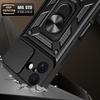 For iPhone 17 Case with Slide Camera Lid PC+TPU Kickstand Phone Cover