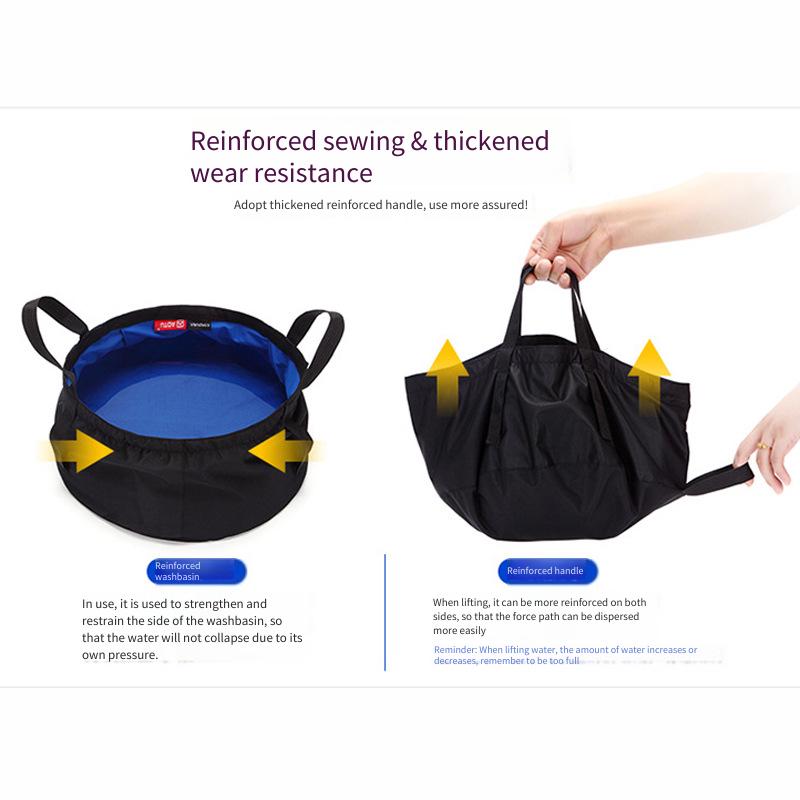 Fiskebalja Bärbar Rese Tvätt- och Ansiktsvattenbalja Fotbadspåse Hink Utomhus Resa Vattenbalja Röd Blå Grön