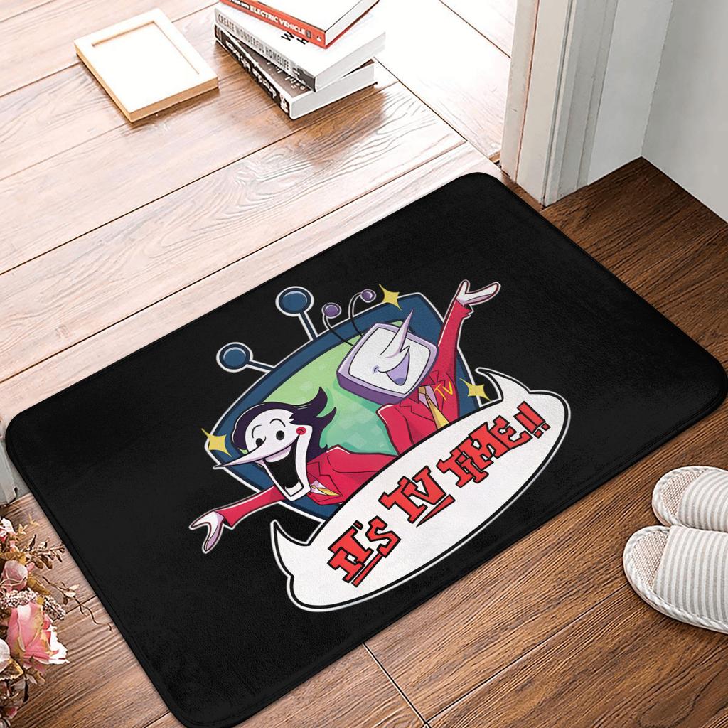 Tenna Deltarune Game Door Floor Bathroom Mats Anti-Slip Outdoor It's TV Time Meme Doormat Bedroom Balcony Entrance Carpet Rug
