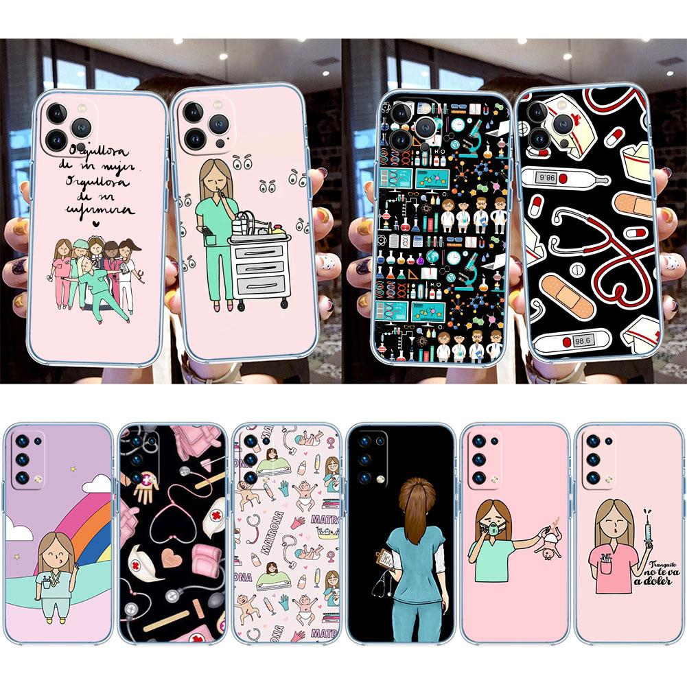 Doctor Nurse Transparent Phone Case for Motorola Moto Edge 20 30 40 50 S30 Fusion Ultra Pro Neo Lite + G200 G23