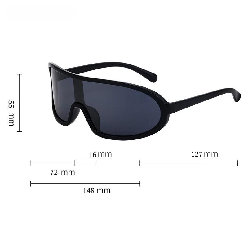 Oversized Sports Goggle  New Mirror Outdoor Cycling Protective Sunglasses Women Trendy Professional Anti-UV Shades