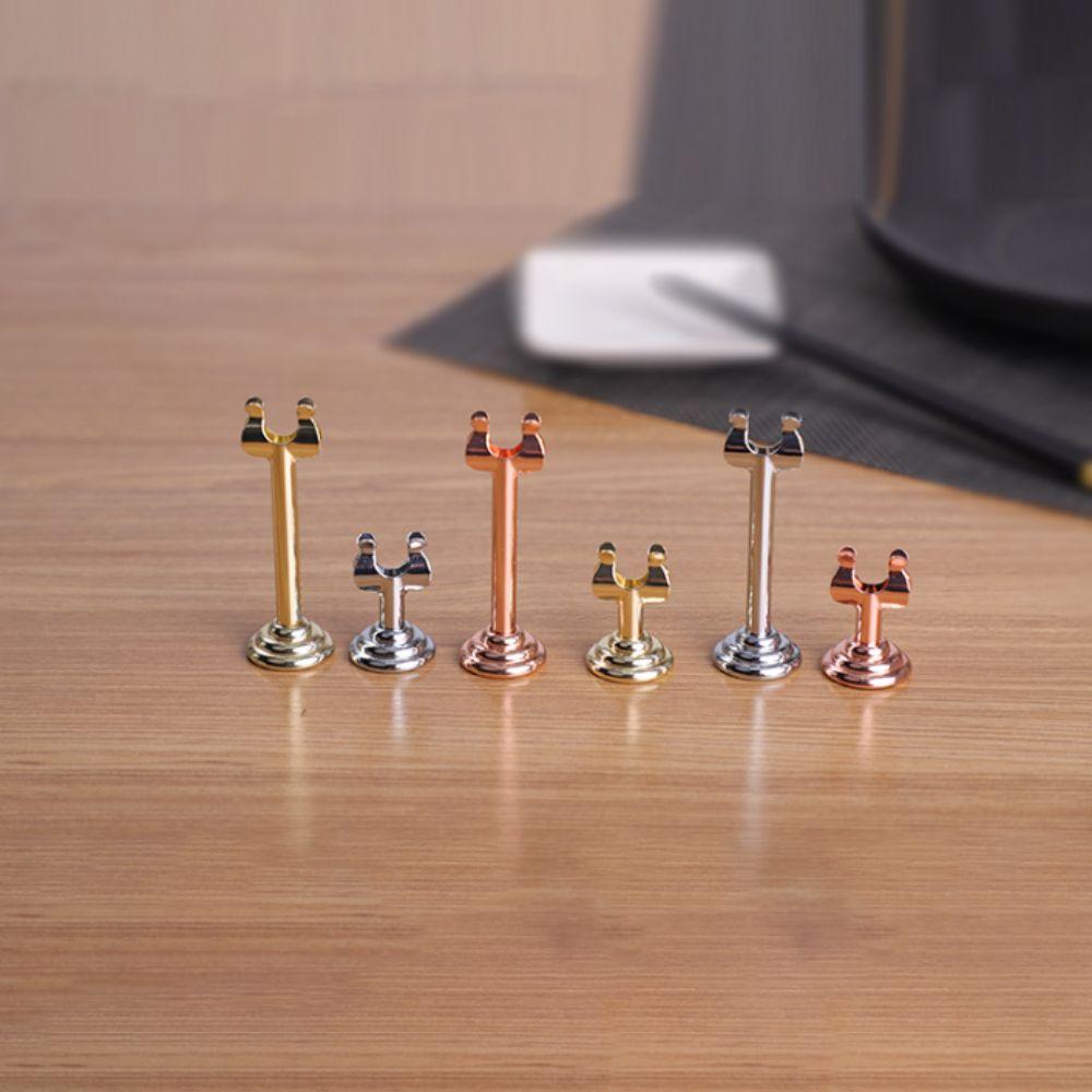 U Shape Name Card Display Stand Stainless Steel Picture Clips Name Card Holder  Table Accessories