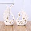 Ceramic Swan Ornaments: Elegant Home Decor for Living Room, Wine Cabinet, or Wedding Gifts