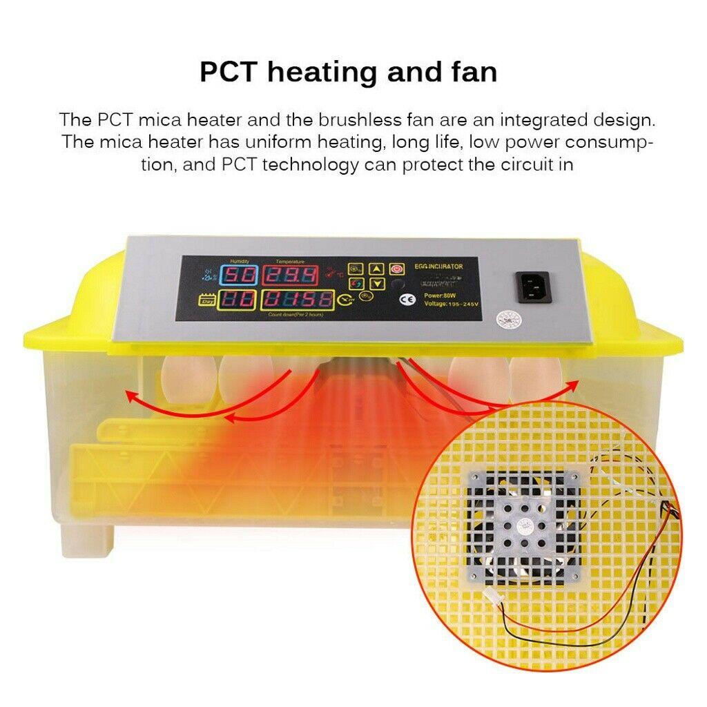 100W Automatic Eggs Incubator Brooder Bird Quail Chick Hatchery Incubator Poultry Hatcher Turner Farm Incubation Tools AC110V/220V  50/60HZEU/US