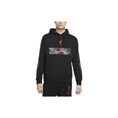 Nike Logo Hooded Drawstring Long Sleeve Sweatshirt Men Sweatshirt Black DN3119-010