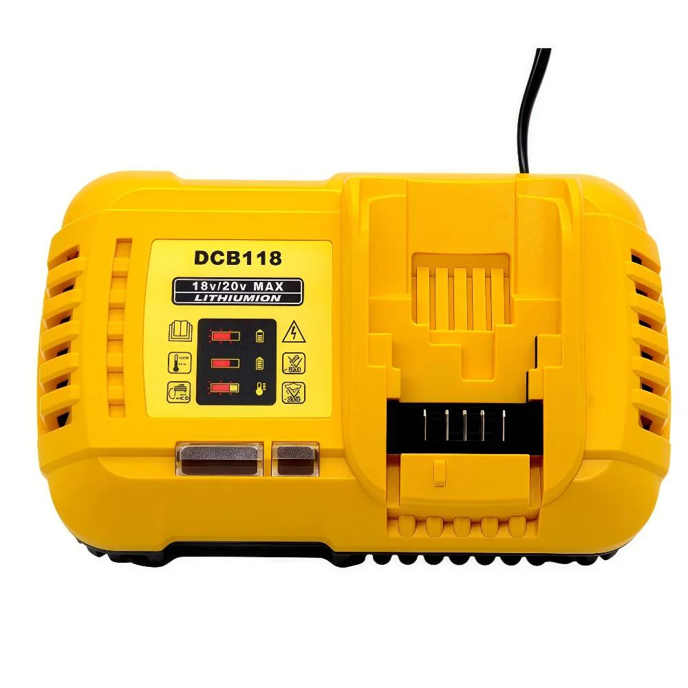 DCB118 12V 14.4V 18V 20V MAX 4.5A Li-ion Fast Charger for Dewalt Flexvolt 20V/60V Max Battery DCB120 DCB200 DCB609 DCB115 DCB112