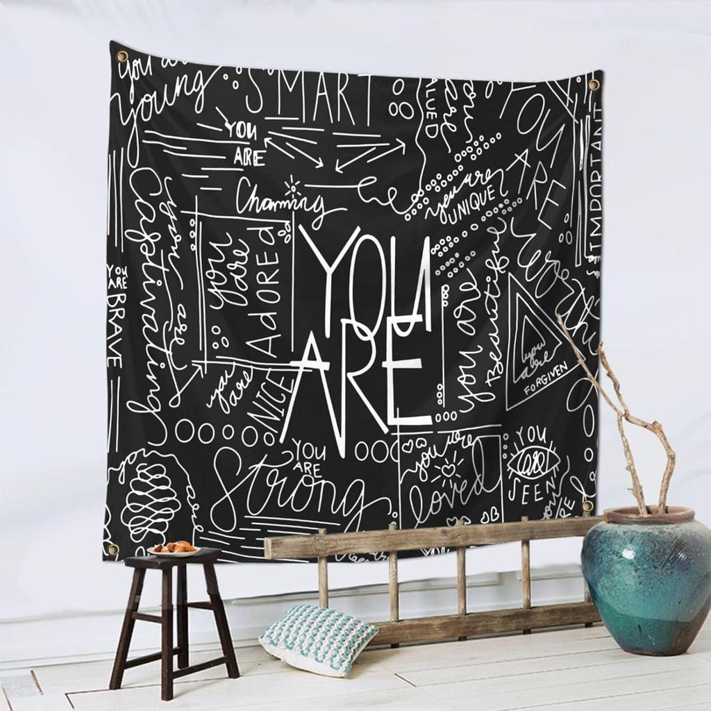 Quote You Are Wall Tapestry Inspirational Classroom Positive Kids Tapestries Wall Hanging Motivational Positive Affirmations