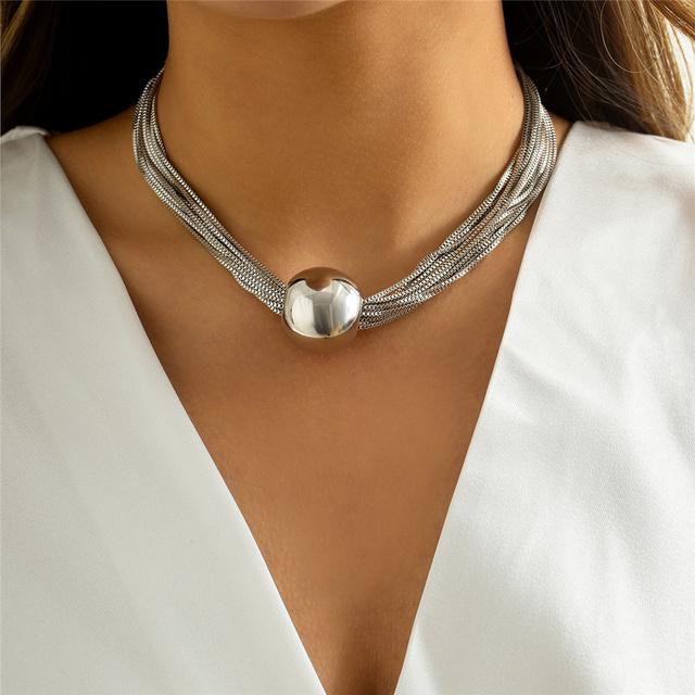 Punk Miami Cuban Choker Necklace Collar Statement Hip Hop Big Chunky Aluminum Gold Color Thick Chain Necklace Women Zircon