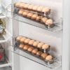 Transparent Refrigerator Egg Storage Box Refrigerator Specific Rolling Egg Rack Automatic Replenishment Tray Organization Shelf