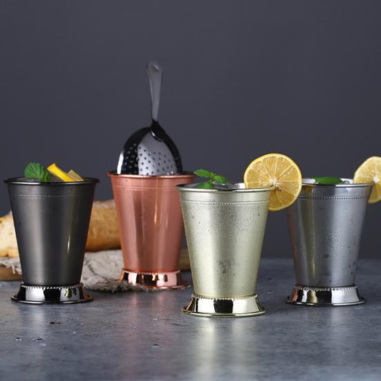 360ml Stainless Julep Cup Steel Mojito Mint Beer Bar Party Cocktail Drink