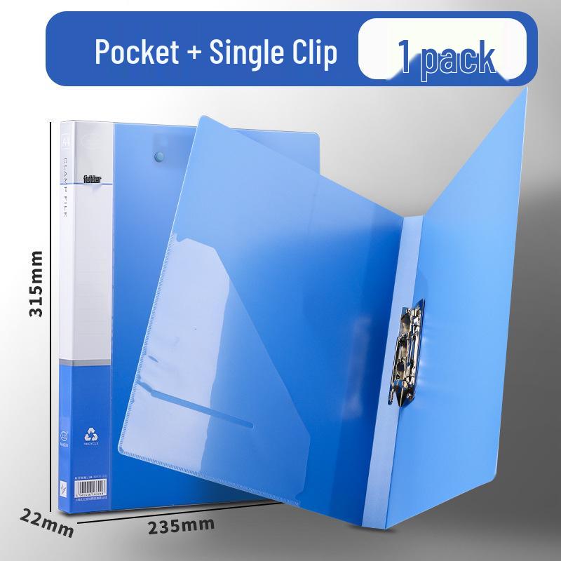 A4 Double Clip Document Folder - Thickened Archive, Office Supplies, Single & Double Strong Clips