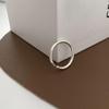 Silver Fashionable Plated Twisted Heart Ring For Women Elegant Minimalist Finger Jewelry
