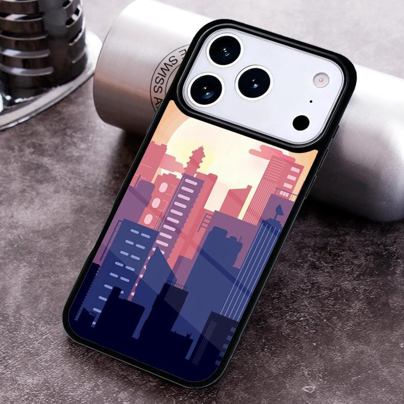 Cartoon City Lable Phone Case For iPhone 17 16 15 14 13 12 11 Pro Max Plus 17Air Soft Silicone Cover