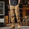 Heavyweight Work Pants for Men In Autumn Straight and Loose Large Size Multi-pocket Ties Casual Pants for Men In Autumn and Winter