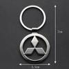 For Mitsubishi Ralliart Asx Lancer 9 Outlander 3 l200 Pajero 3D Metal Car Logo Keychain Badge Emblem Key Chain Rings Accessories