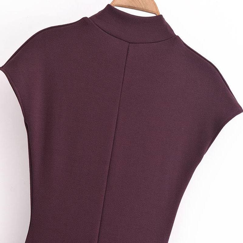 Kaslead New Arrival Women's Clothing Fashion Style Silm Soft Plaid Sleeveless Drop Shoulder Dress 5584174