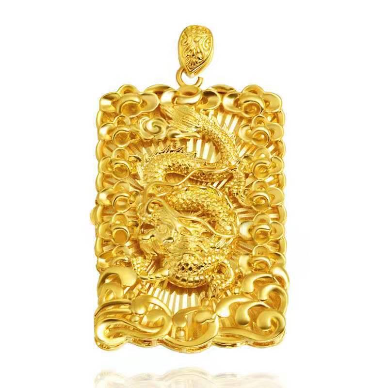 Men's Gold Dragon Pendant - Chinese Style, High-End Jewelry To Match Necklaces