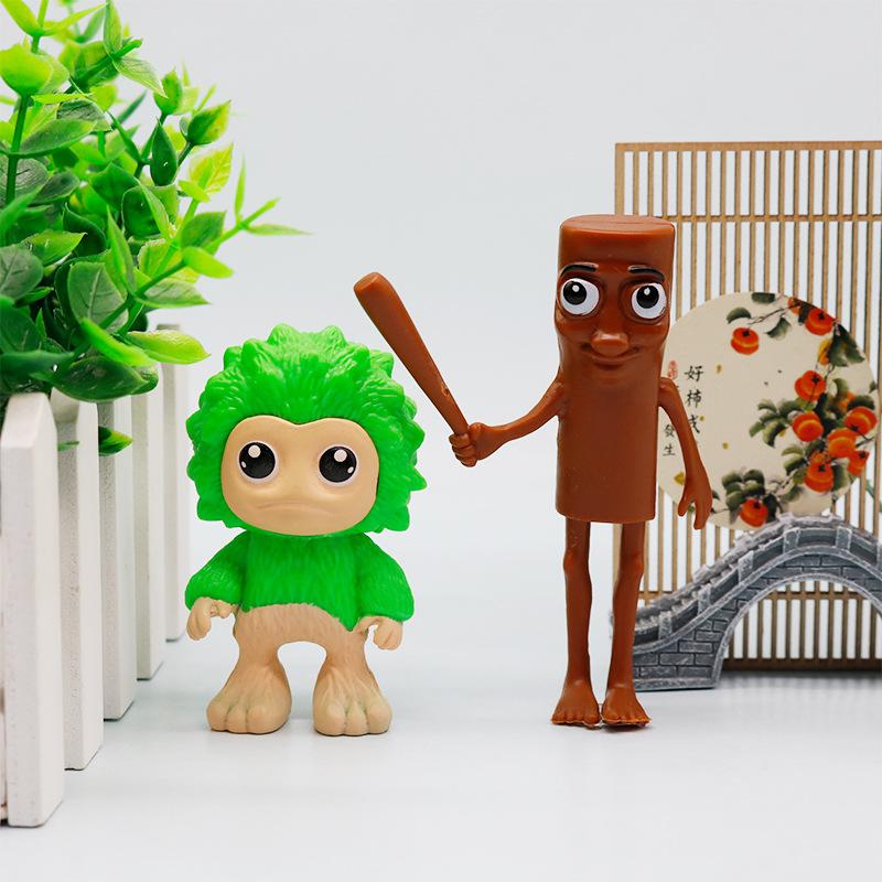 5/6/8/12pcsTungtungtungSahur Brainrot Wooden Stick Dolls Ornaments Desktop Decor Tralalero Tralala Ornaments for Kid Gift