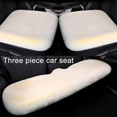 3 unids/set invierno felpa cálido antideslizante coche delantero trasero cojín para asiento conjunto de funda de cojín