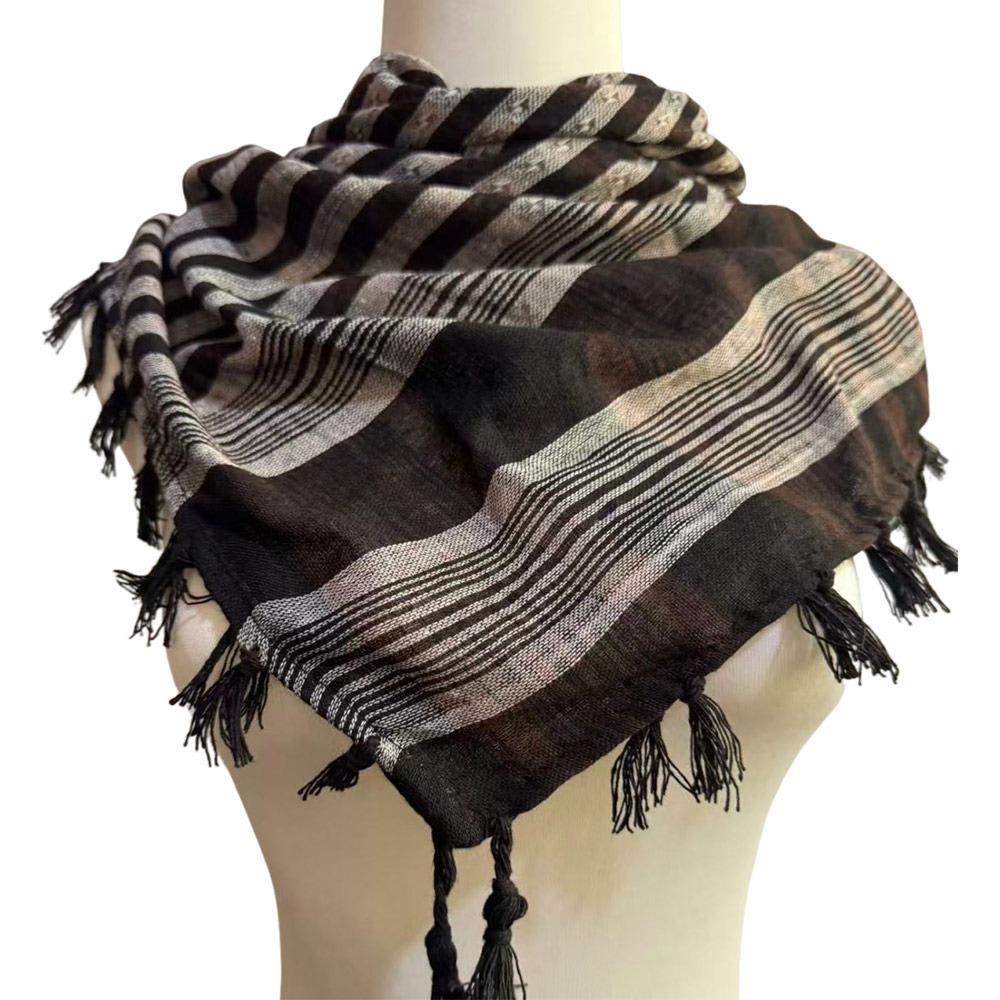 Large Size Arab Shemagh with Tassel Headscarf New Desert Scarf  Arab Tradition B