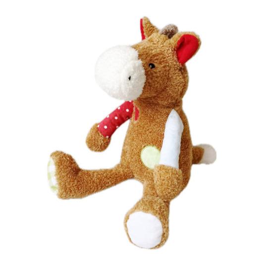 

Pet Toy Cartoon Monkey Chicken Horse Design Anxiety Relief Pet Toy with Sound Design Bite-Resistant Interactive Plush Puppy Horse