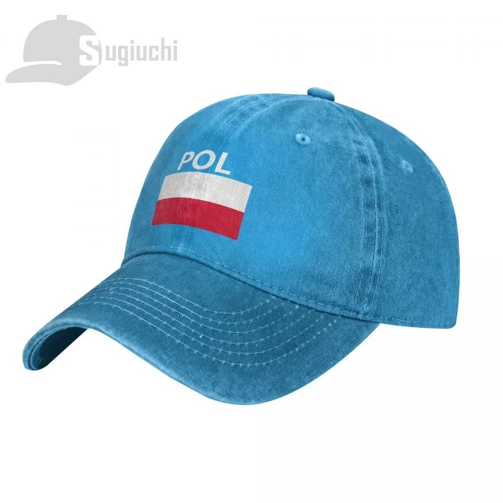 Polen Fahne Mit Buchstaben Gewaschene Baumwollkappe Gorras Snapback Kappen Baseball Papa Draußen Reisen Sonnenhüte Casquette