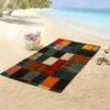 1pcs Rustic Patchwork Beach Towel, Vintage Plaid Quilted Patchwork Pattern Bath Towel, Farmhouse Style Decorative Beach Blanket