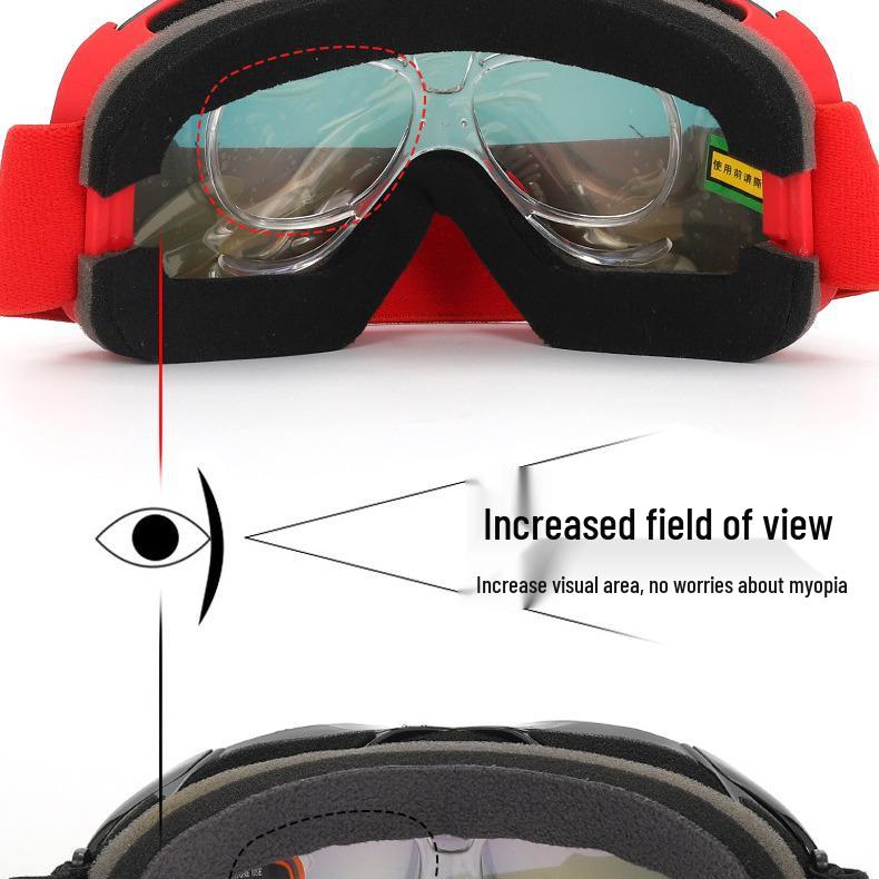 Universal Myopia Adapter Ski Goggles with Butterfly Frame for Prescription Lenses