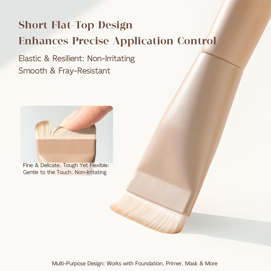 1PC Milk Coffee Foundation Brush Flat Head Traceless Liquid Foundation Special Mask Concealer Ultra Thin Flat Head Makeup Brush Tool
