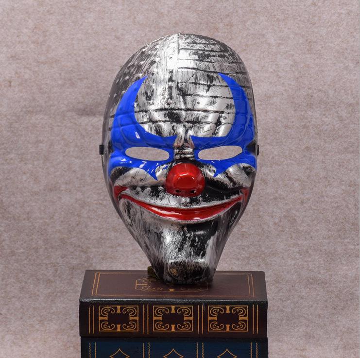 Vintage Long Face Clown Halloween Mask: Scary & Funny Costume Prop