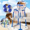 4 Palloni da Basket e 12 Supporti Circolari Galleggianti per Palloni da Pallacanestro Acquatica Giocattoli per Piscina