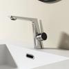 Gunmetal Brass Bathroom Basin Faucet Deck Mounted Hot And Cold Water Mixer Tap