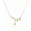 Elegant 18K Gold-Plated Lily of the Valley Necklace for Women – High-End Design Fashion Clavicle Chain Pendant