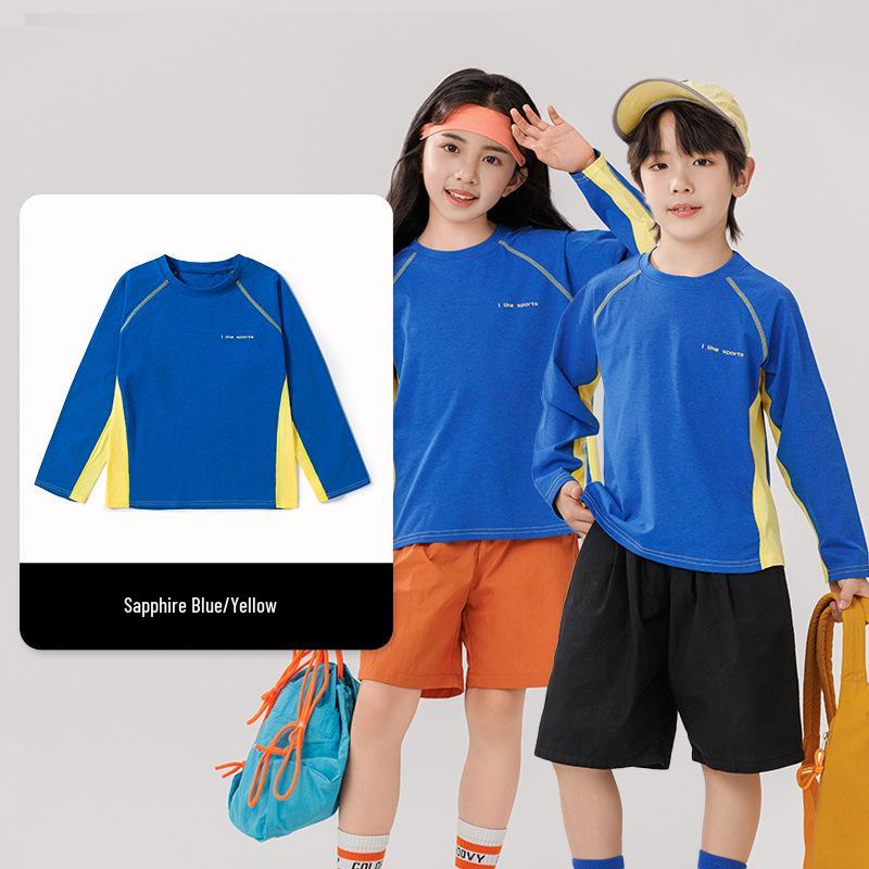 Kinder UV-Schutz Langarm-Top aus Eis-Seide, schnell trocknend, für Badminton und Outdoor-Aktivitäten