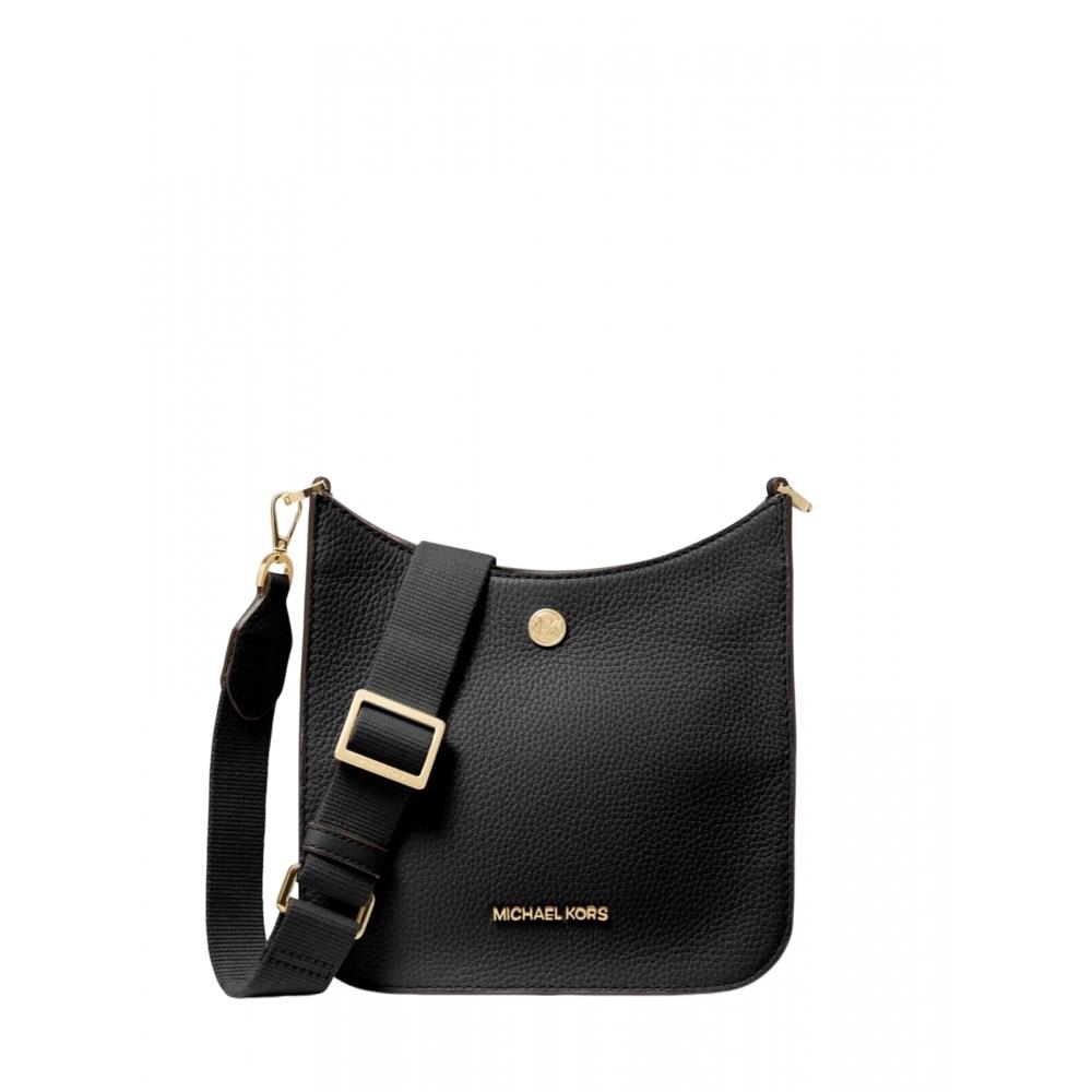 

Кожаная сумка через плечо Michael Kors Briley ebbled черный кожаный золотой