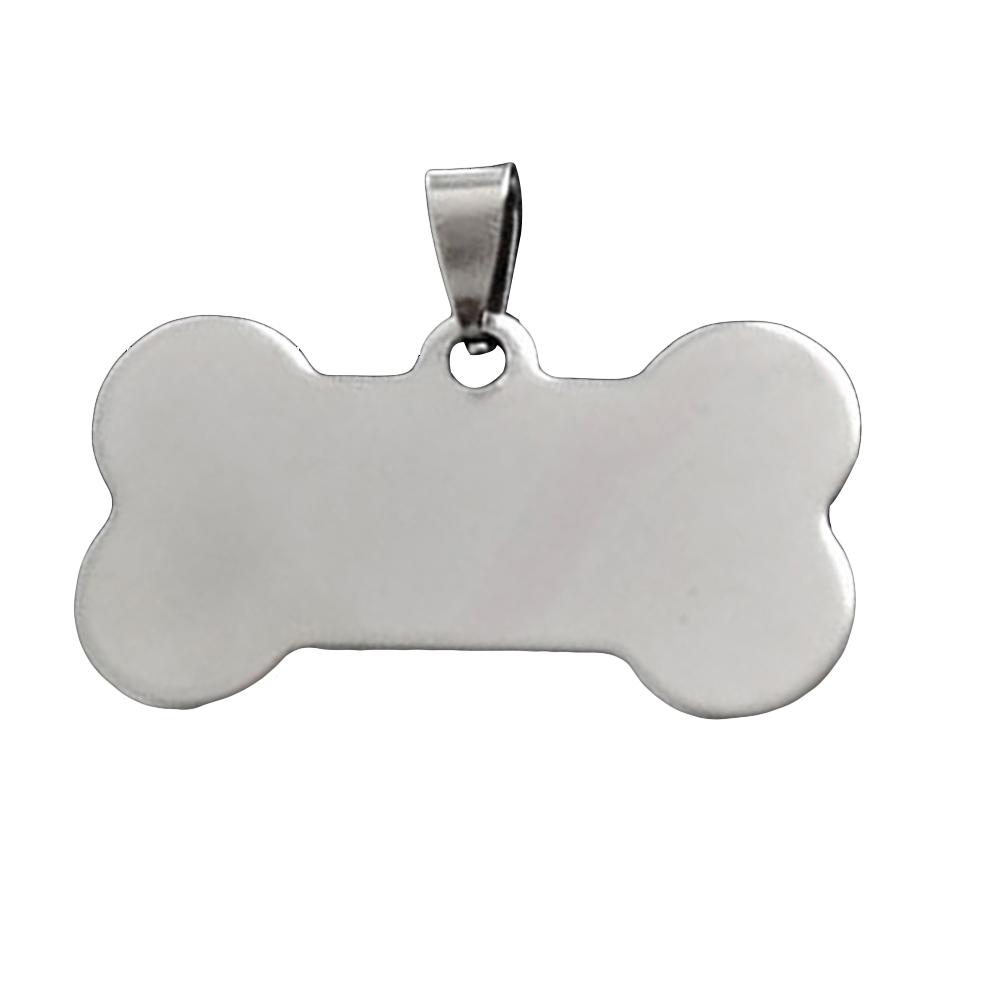 Cute Stainless Pet Name Dog Personalized ID Steel Blank Bone Tags