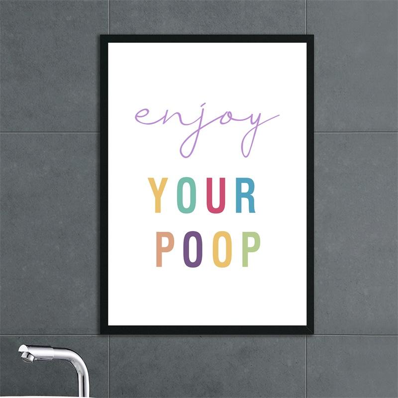 Badezimmer lustige Worte Drucke Poster Wand Bild Toilette Dekor kein Rahmen