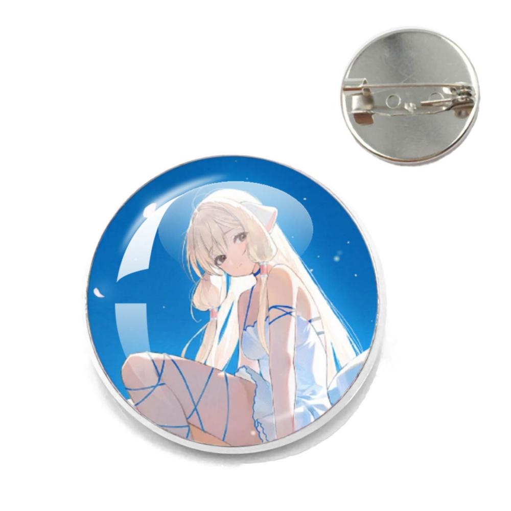 Anime Chobits Pin Metal Brooches Cute Collar Lapel Pin  Chi Cute Creative Funny Cartoon Badge Brooch Hat Lover Jewelry Gift