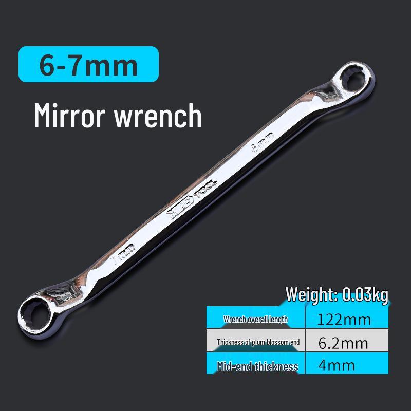 Sada oboustranných očkových klíčů s zrcadlovým povrchem: 8-55mm Nástroj pro opravu brýlí a automobilů