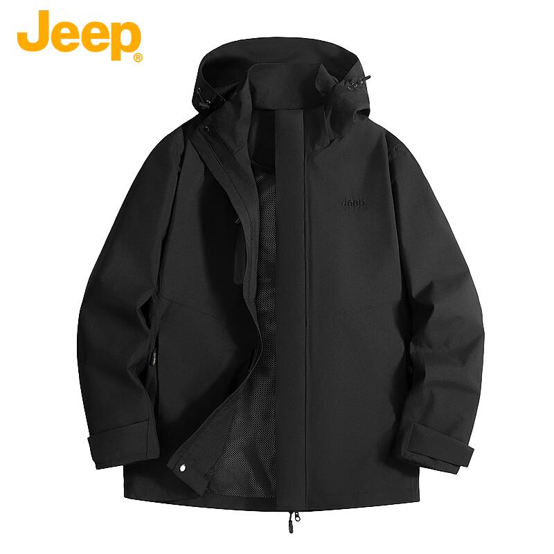 JEEP Unisex Windproof Hooded Outdoor Jacket