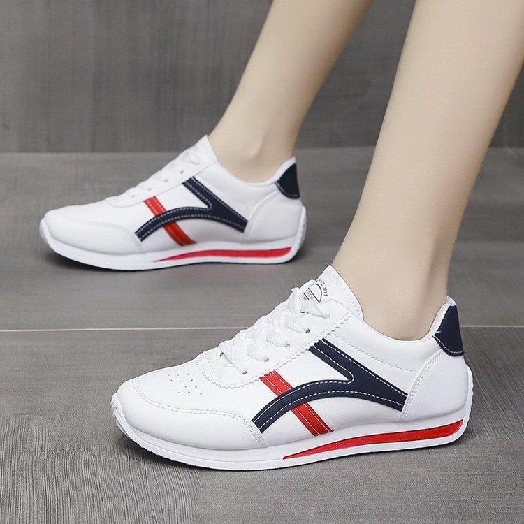 

Leather student summer new sports style running Forrest Gump shoes simple casual shoes 35 красный