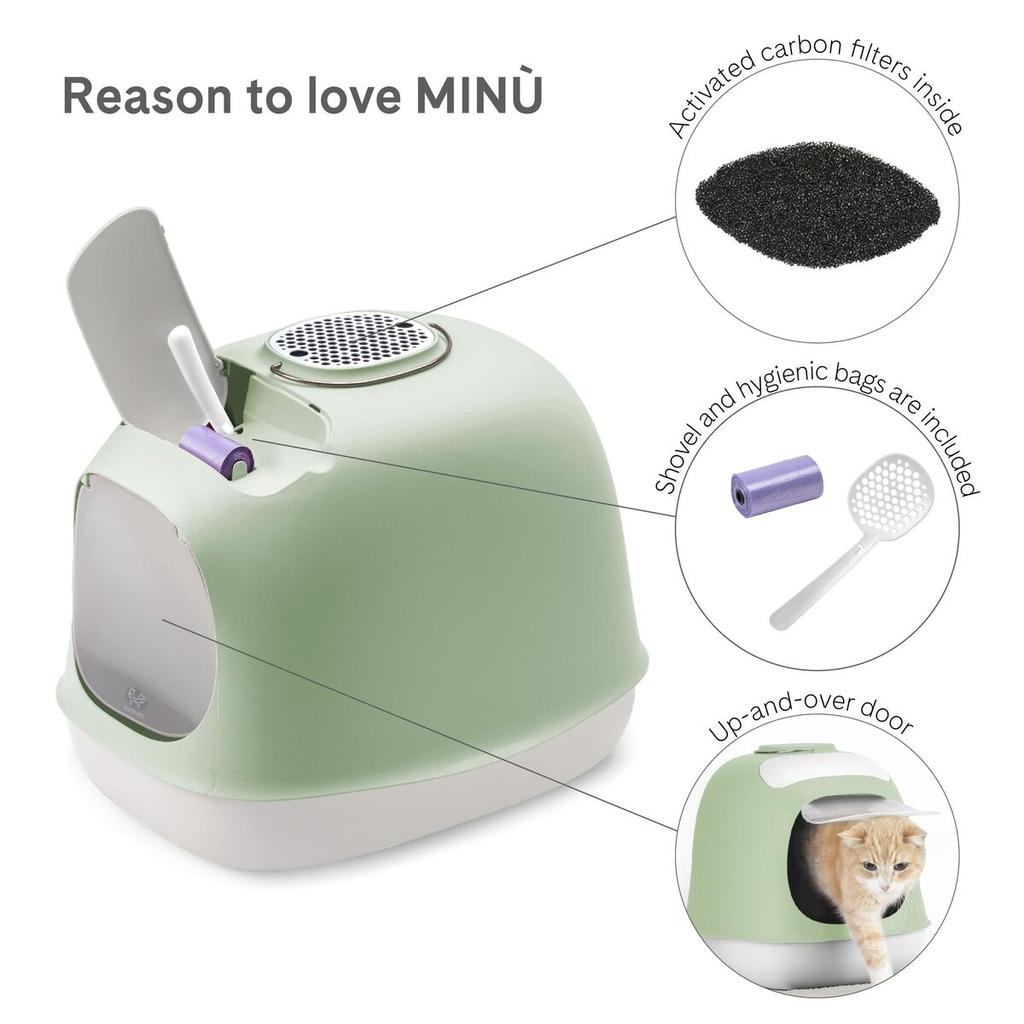 Cat Litter Box United Pets Green Polypropylene 40 X 50 Cm