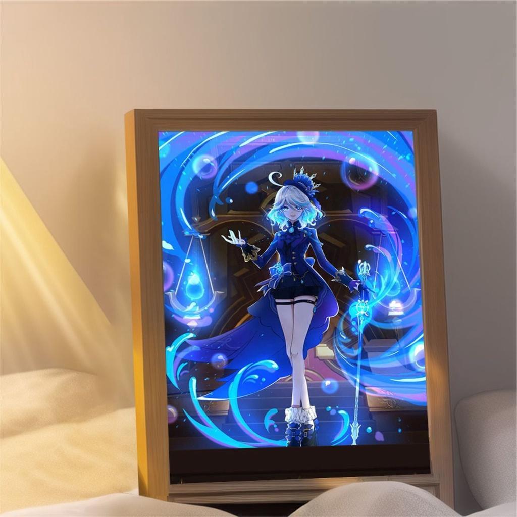 Genshin Impact Light Painting Furina Figure Night Lamp