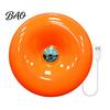 Small Space Lighting Donut Night Light, Wireless Rechargeable 2-in-1 Table Lamp with Touch Dimmer, Warm Orange Bedside Glow Wall Mountable Ambient for