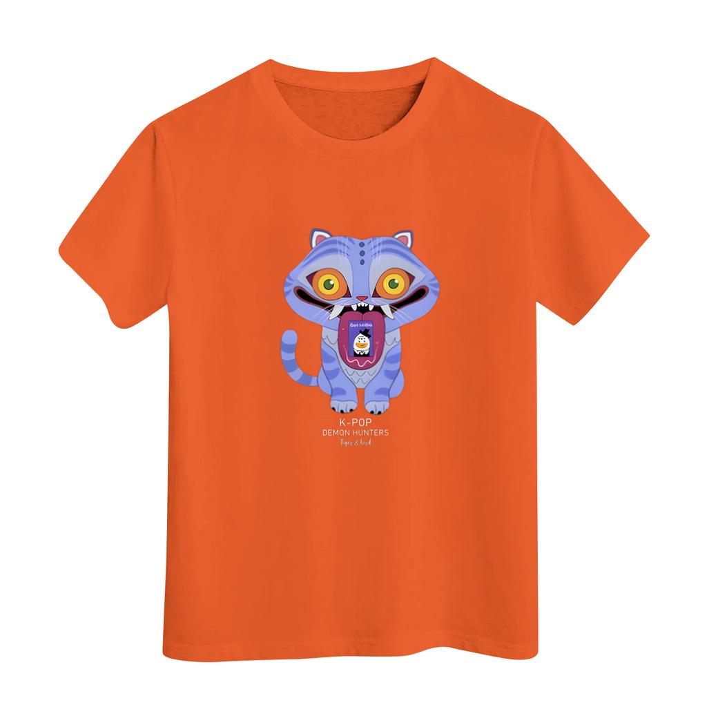 Men's Round Neck Printed Short-sleeved T-shirt Top