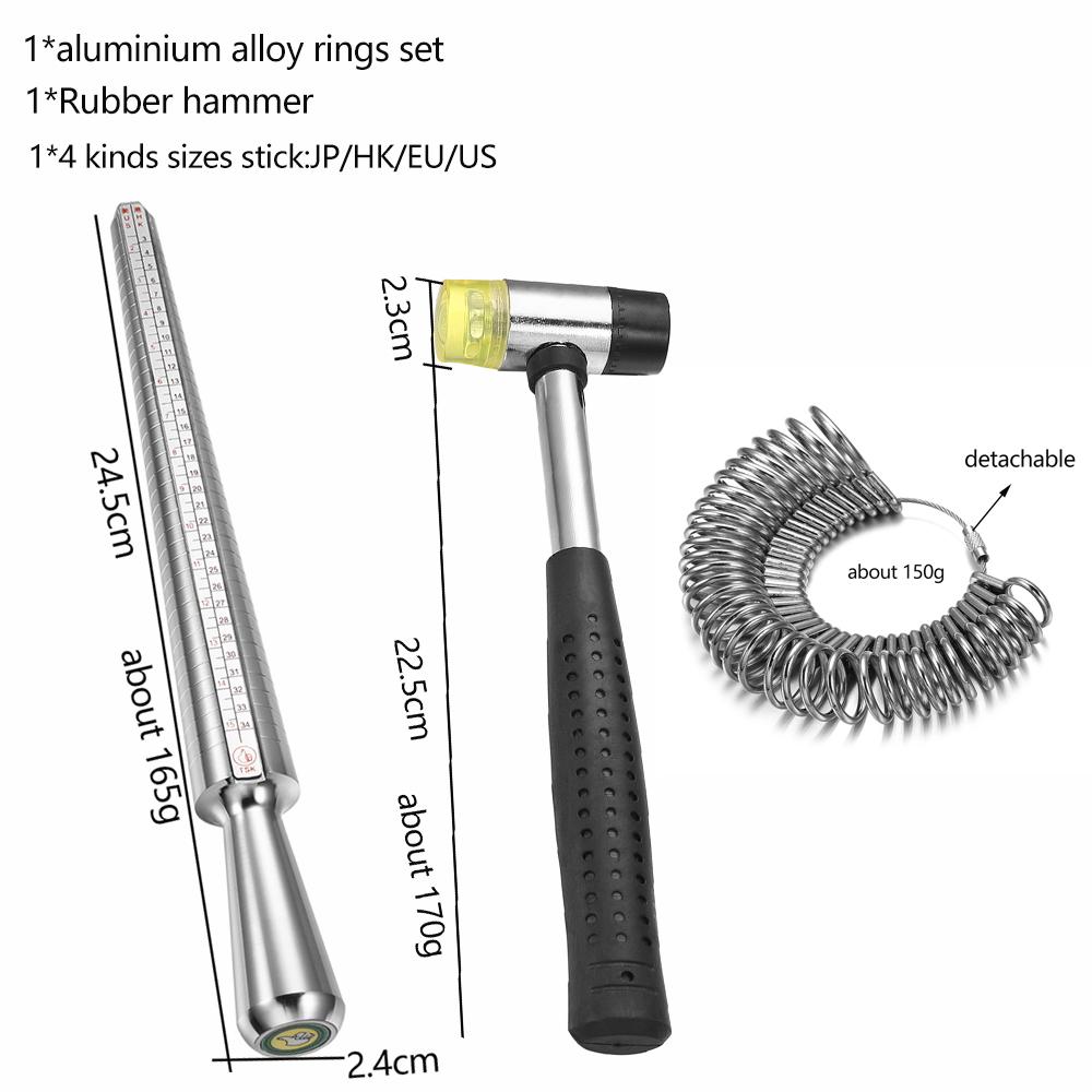 10 Style Finger Sizes Measuring Equipment Metal Stick Ring Sizer Ring Stick Enlarger Mandrel Gauge Tools Set For Jewelry Making