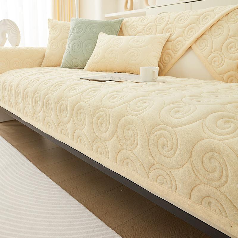 Pernă de canapea din catifea de lapte Modele de iarnă Pernă de șezut anti-alunecare Husă de canapea nouă îngroșată Husă de pluș Pânză Prosop de iarnă Universal