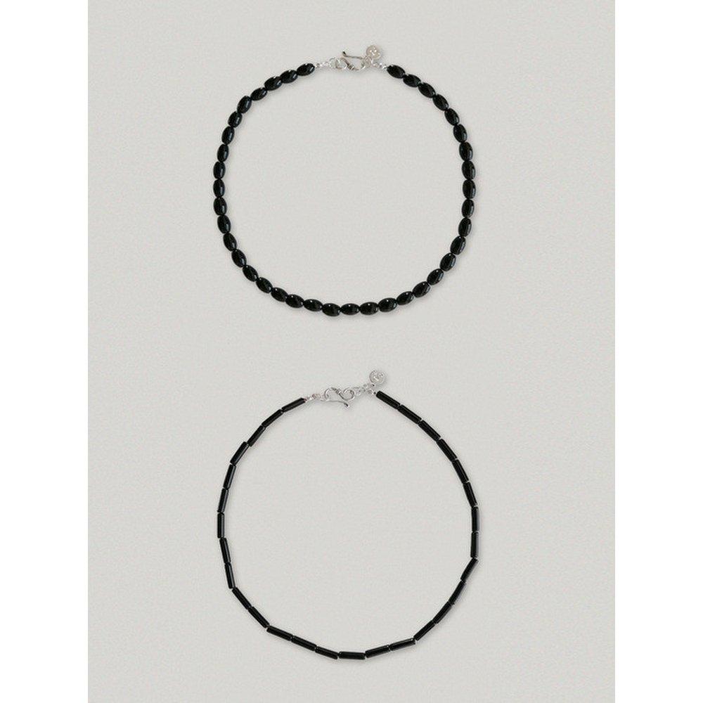 Onyx Silver Necklace_Ellipse
