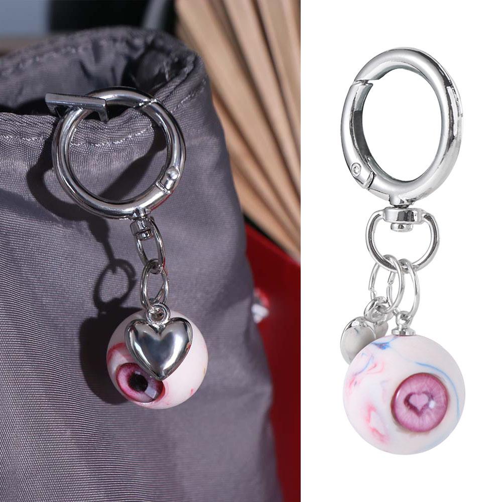 Eyeball Charms Halloween Eyes Keychain Resin Material Eye Keychain Gothic Eye Keychain  Cool Decor